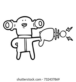 friendly cartoon alien with ray gun