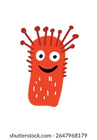 friendly cartoon character vector illustration