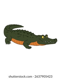 Friendly Cartoon Crocodile Illustration vector