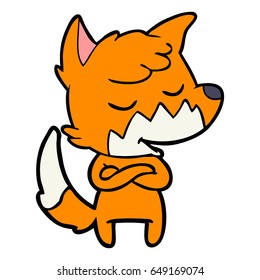 friendly cartoon fox