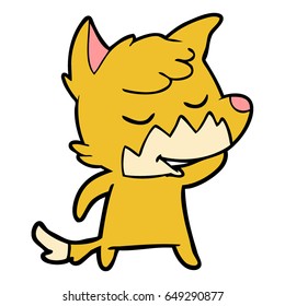 friendly cartoon fox