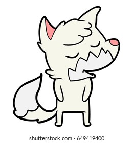 friendly cartoon fox