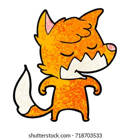 friendly cartoon fox