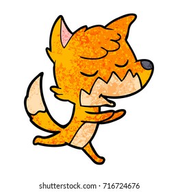friendly cartoon fox running