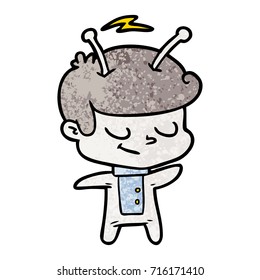 friendly cartoon spaceman