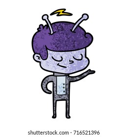 friendly cartoon spaceman