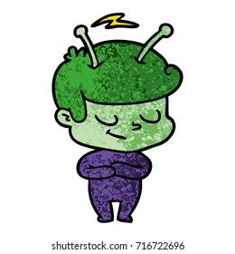friendly cartoon spaceman