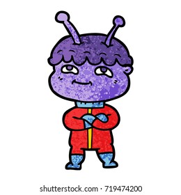 friendly cartoon spaceman