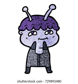 friendly cartoon spaceman