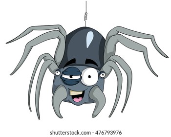 Friendly cartoon spider