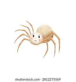 Friendly cartoon spider and