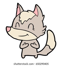 friendly cartoon wolf