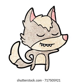 lobo de caricatura amigable