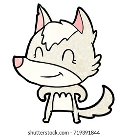 friendly cartoon wolf