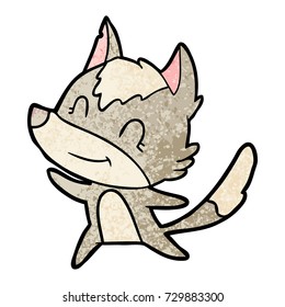friendly cartoon wolf