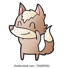 friendly cartoon wolf