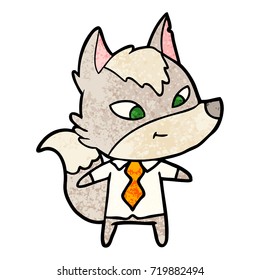entrenador amistoso del lobo de dibujos animados