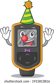 Friendly clown dive computer mascot design concept