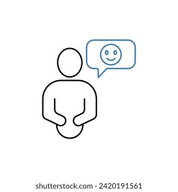 icono de línea de concepto descriptivo. Ilustración de elemento simple. diseño de símbolos de esquema de concepto descriptivo.