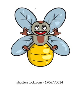 Friendly Cute Bee Vector illustration
