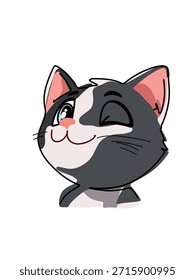 friendly cute kitten mascot vector artwork