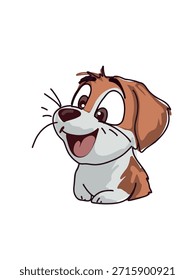 friendly cute puppy mascot vector artwork