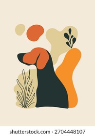 friendly dog character vector art illustration design concept