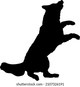 Friendly dog standing position vector