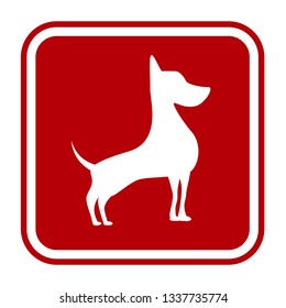 Friendly Dogs  Signs Humorous Comic Labels and Plates Collection. Vector Illustration