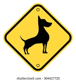 Friendly Dogs  Signs Humorous Comic Labels and Plates Collection. Vector Illustration