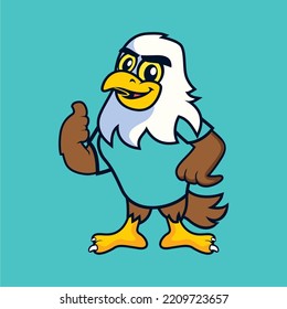 Friendly Eagle Mascot Logo Design