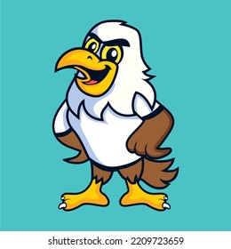 Friendly Eagle Mascot Logo Design