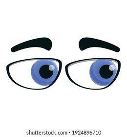 Friendly eyes icon. Cartoon of friendly eyes vector icon for web design isolated on white background