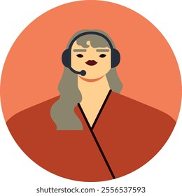 Friendly female call center agent providing exceptional support and answering customer inquiries while wearing a headset in a modern communication center filled with technology