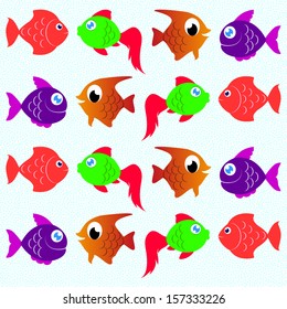 friendly fish pattern formed as a couple.