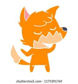zorro de dibujos animados de estilo liso