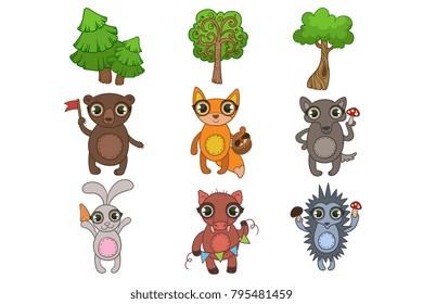 Friendly Forest Animals Set