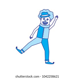 friendly funny clown performer character