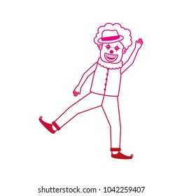 friendly funny clown performer character
