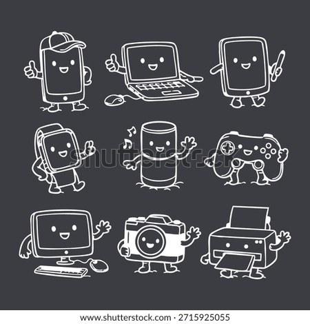 Friendly Gadgets A Hand-Drawn Tech Collection