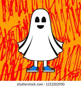 Friendly ghost costume for Halloween