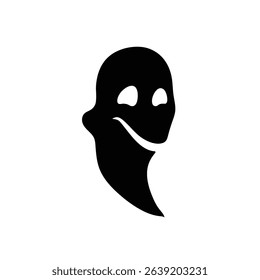 Friendly halloween ghost smiling spooky boo.