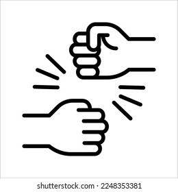 Freundliches Handshake-Symbol. Händlerzusatz. Buddies Grußgedanken. Vektorgrafik auf weißem Hintergrund. EPS10