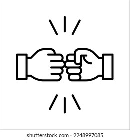 Freundliches Handshake-Symbol. Händlerzusatz. Buddies Grußgedanken. Vektorgrafik auf weißem Hintergrund. EPS10