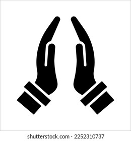 Icono de apretón de manos amigable. Uniéndose a las manos. Gesto de saludo de los amigos. ilustración vectorial sobre fondo blanco. EPS 10