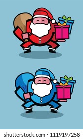 friendly and happy santa claus vector