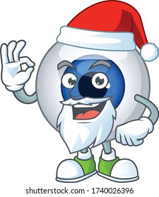 Pelota visual humana amigable Diseño de caricaturas de Santa con el dedo bueno