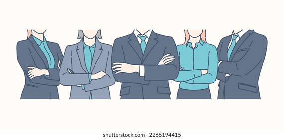 Friendly international business team or group, employee appreciation day, hand drawn style vector design illustration - Powered by Shutterstock - Get 15% off with code: PIKWIZARD15
