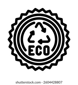 friendly label eco conscious line icon vector. friendly label eco conscious sign. isolated contour symbol black illustration