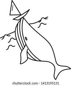 Friendly lift icon in outline style 